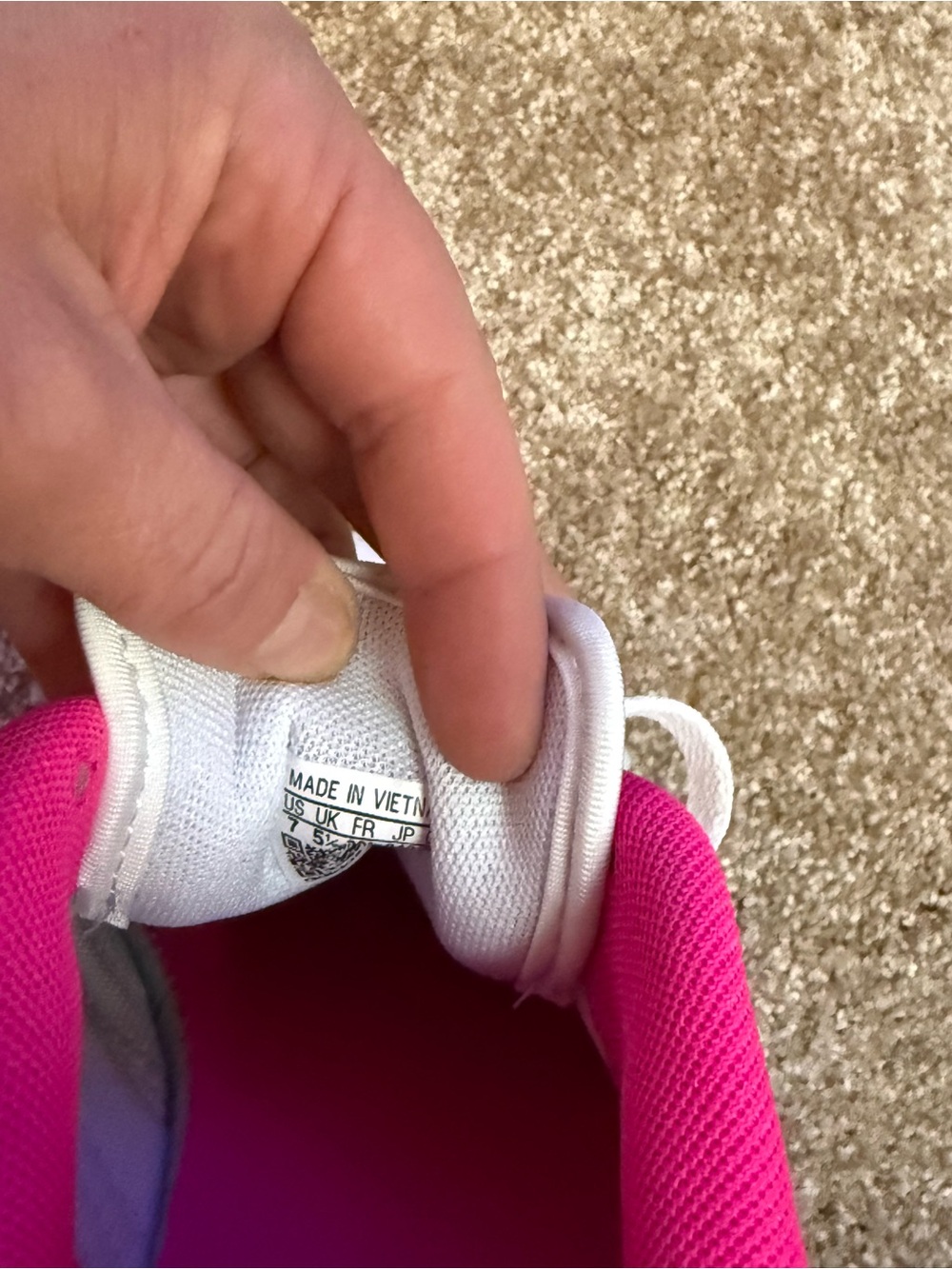 adidas White Sneakers with Hot Pink Lining - Picture 2 of 4